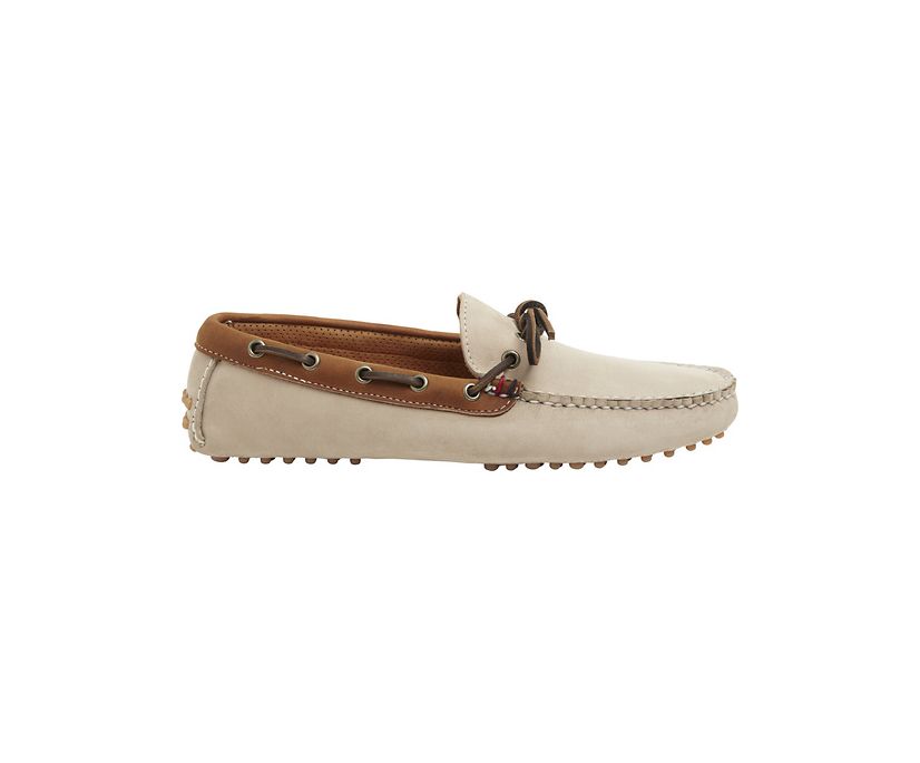 Sperry Gold Cup Handcrafted in Maine 1-Eye Driver Loafers - Men's Loafers - White/Brown [CY6974253]
